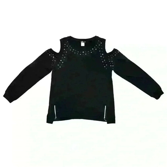 VENUS Sweaters - Venus Cold-Shoulder Sweatshirt Black Size Large